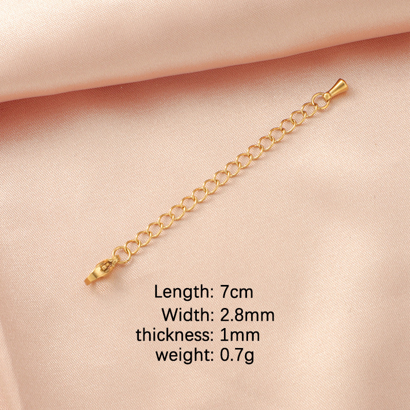 1 Piece Stainless Steel None 18K Gold Plated Solid Color Chain display picture 2