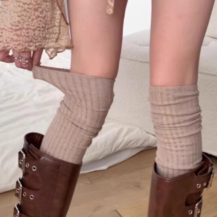 Over-the-knee socks for women, long socks for autumn and winter, thigh-high socks for spring and autumn, white pressure socks for a slimming effect, non-slip high socks