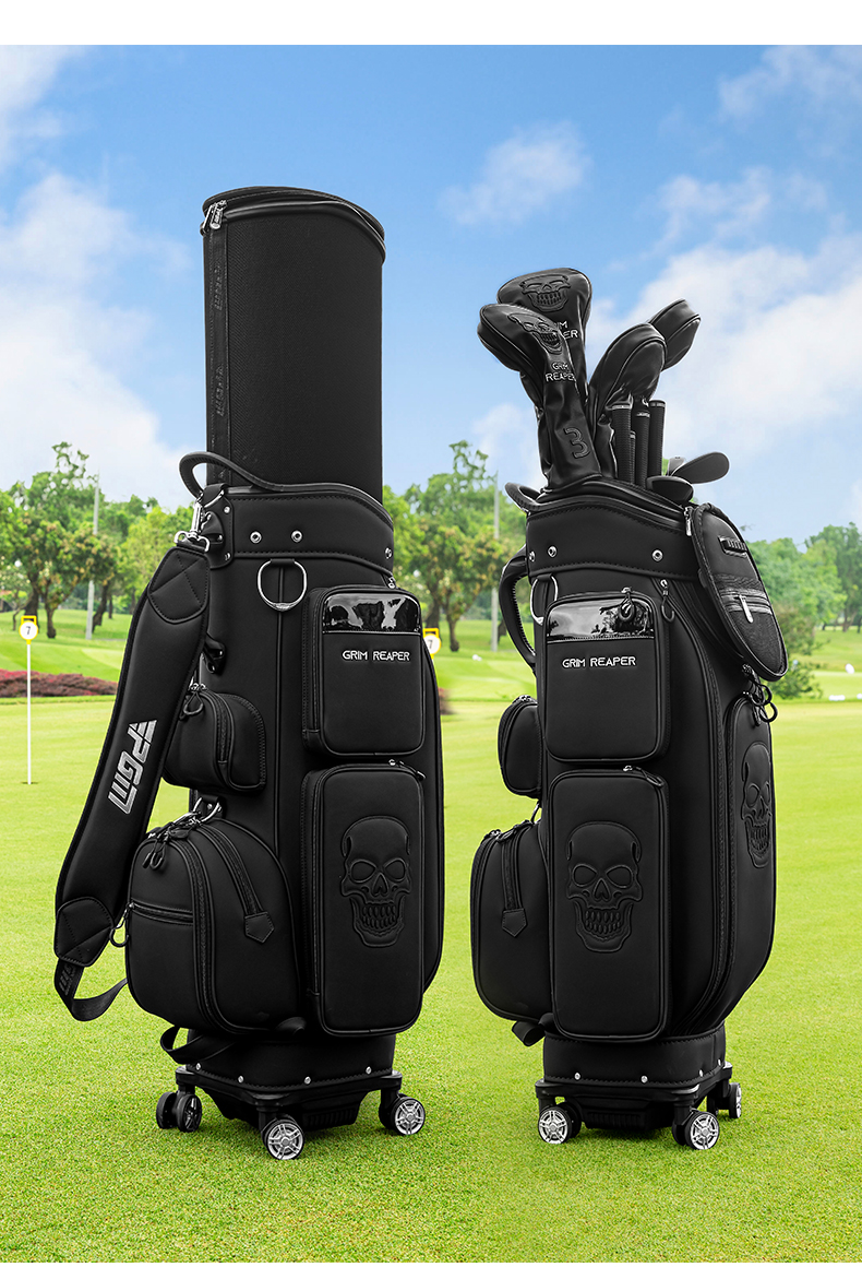Túi golf PGM vỏ cứng co giãn, bốn bánh xoay 360 độ, ký gửi hàng không — Túi golf đen【Vỏ cứng co giãn/Đựng gậy ngược/Ký gửi hàng không/Bánh xe xoay】QB194 chi tiết 8