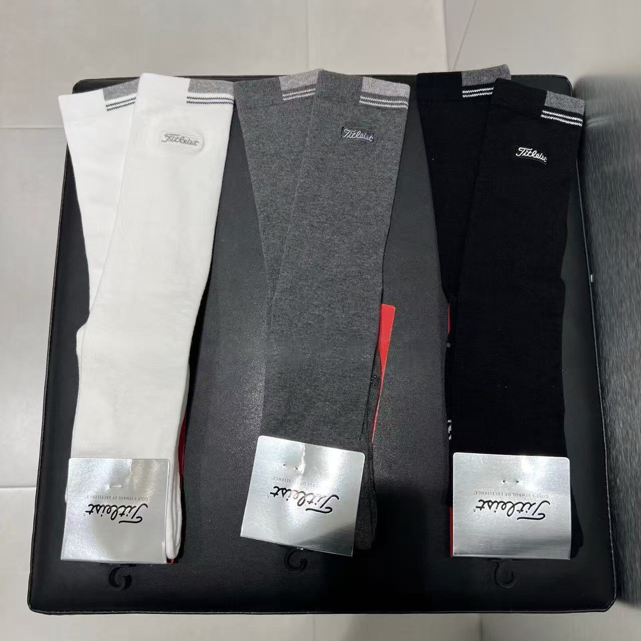 Korean Golf Socks All-Season New Men's and Women's Outdoor Leisure Sports Socks Mid-Calf Socks Sweat-Absorbent Breathable Ball Socks