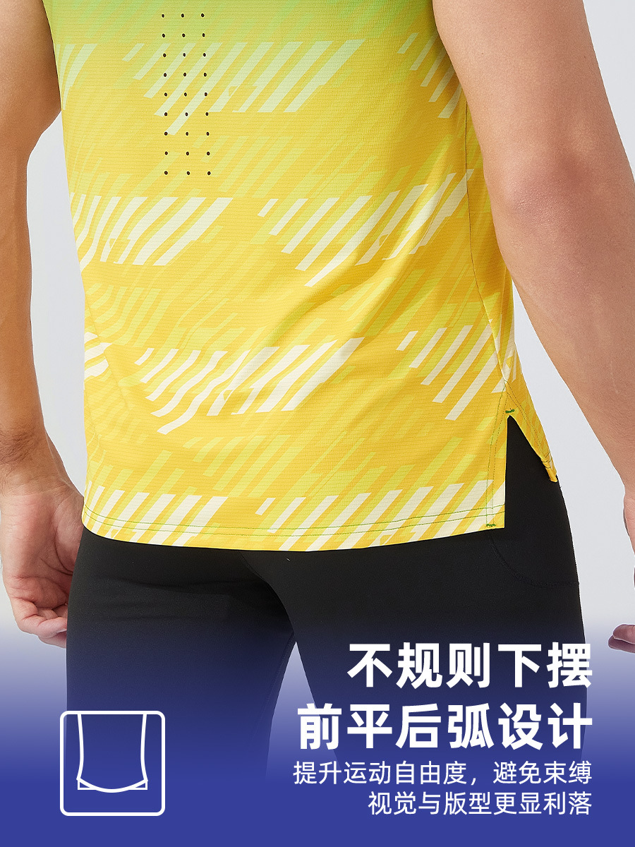 Chalecos de punzonado para hombres transfronterizos para correr, chalecos de Maratón de secado rápido, chalecos delgados para deportes al aire libre, Fitness sin mangas t