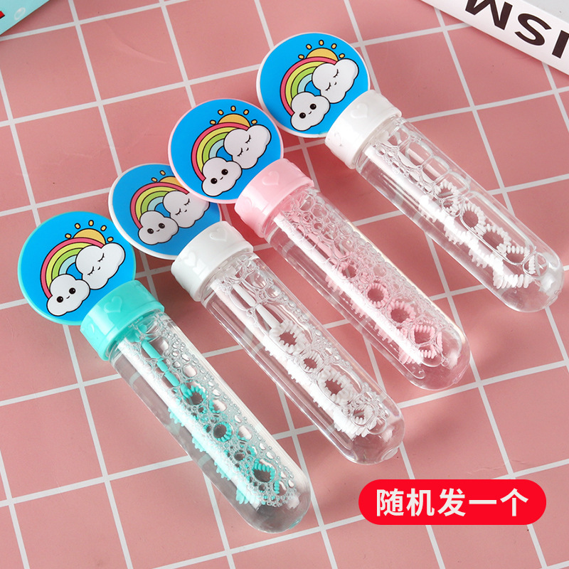 Barras de burbujas para niños pequeños juguetes de burbujas al aire libre regalos festivos de bodas parques empujar mercado nocturno mayorista