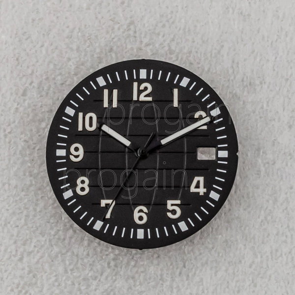 Black surface + black needle + luminous
