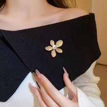 日本设计师皆川明作品复古哑光锤纹花朵胸花胸针西装毛衣装饰配饰