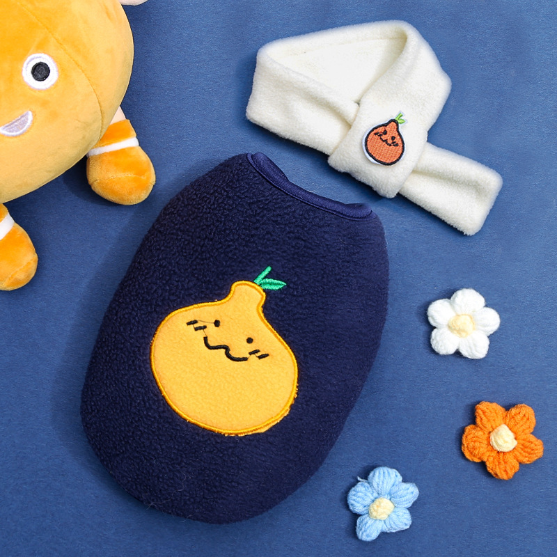 Ropa para mascotas suéter para perros chaleco de salida para perros feo ropa naranja gato ropa de dos patas suministros de cubo francés