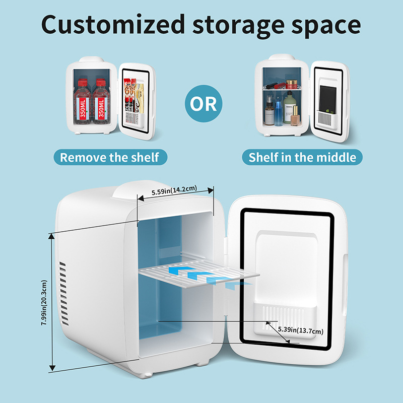 Kemin Car-Mounted Mini USB Charging Type-C 5V Small Refrigerator for Home Use, Dormitory, New Mini Model