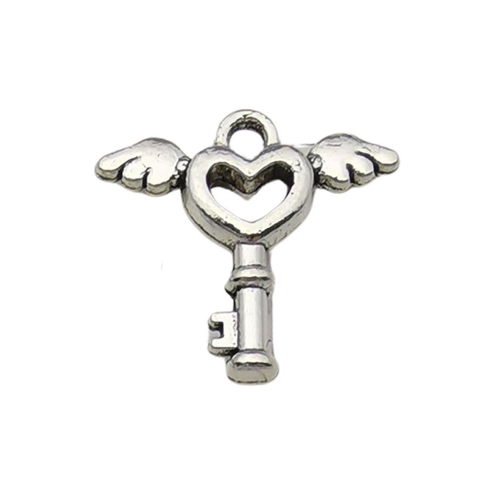 Bricolaje accesorios de la joyeria 1 accesorios retro amor hecho a mano plata antigua pequeña llave joyeria pequeño colgante Accesorios