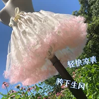 Lolita 40cm короткая пышная юбка юбка юбка юбка без костей мягкая пряжа Lolita облачная юбка юбка насильственная lo юбка