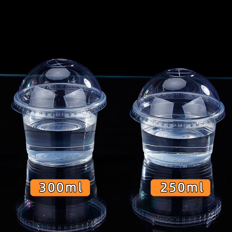 使い捨て双皮乳布丁杯蓋付きスープカッププラスチックカップ亀ゼリー商用出前デザート卸売り丸蓋|undefined