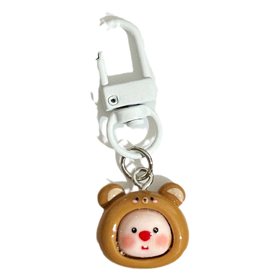 Pequeño Beaver llavero lindo Ruby loopy colgante estudiante de dibujos animados adornos novias chica corazón