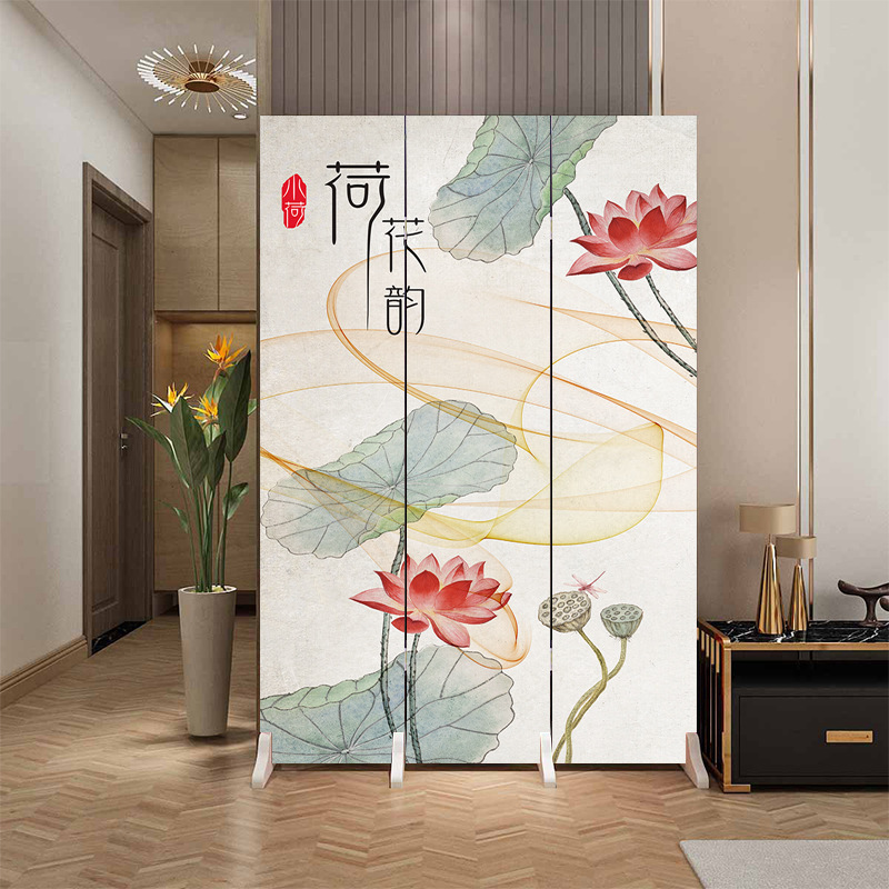 Fábrica directa de entrada doméstica china en la puerta frente a la partición de la sala de estar de la oficina del dormitorio cubierta plegable móvil