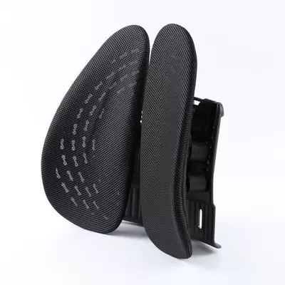 Ergonomic cushion office pillow driving double back waist cushion car products anti-wear car waist (Waist support) - black