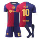 Cross-border 2425 Barcelona jersey football uniform suit men's Barcelona Messi Levan Yamal children's uniform