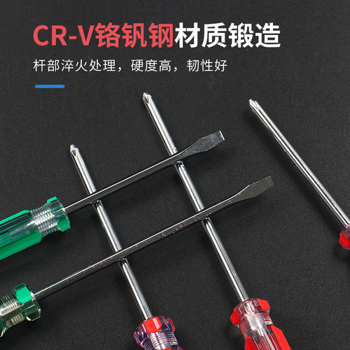 Manufacturer Small Screwdriver Crystal Transparent Cross Notebook Screwdriver Toy Magnetic Two-Way Grenade One Word