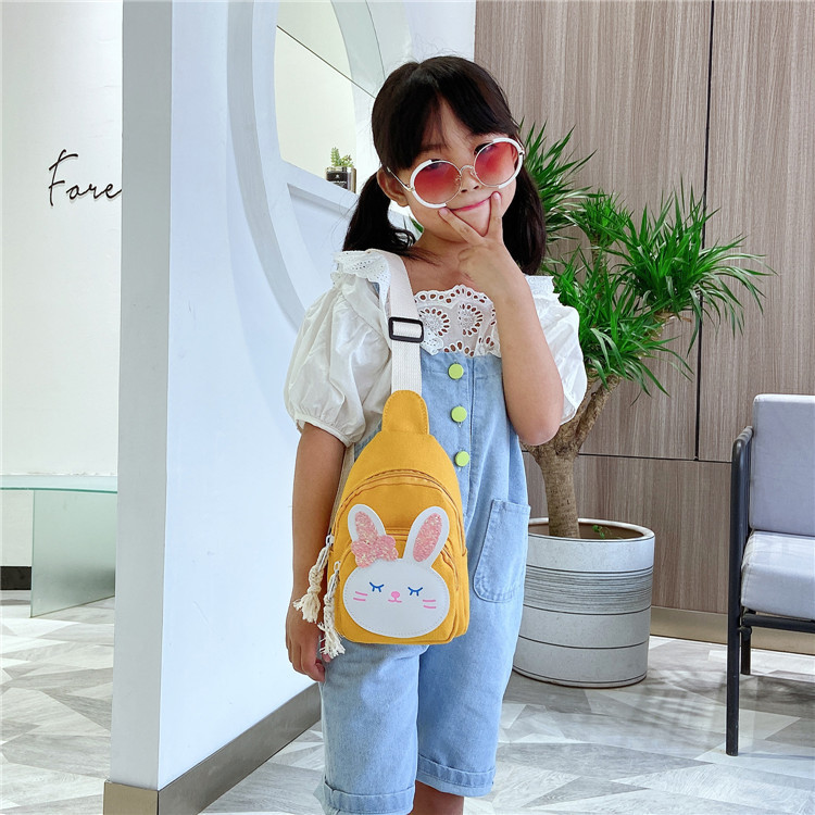 Enfants Moyen Toile Animal Mignon Carré Fermeture Éclair Sac Banane display picture 5