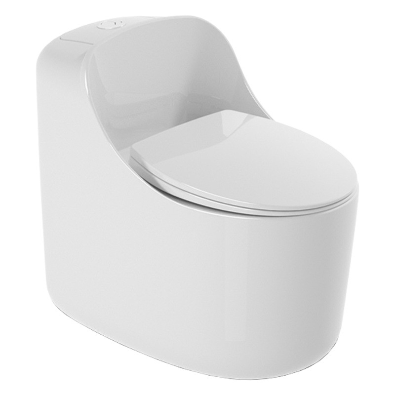 Nuevo hogar interior personalizado anti-bloqueo de una sola pieza fila de piso ultra-alto sifón moderno simple inodoro redondo al por mayor