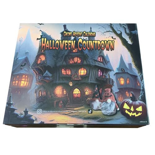 2024 Halloween gnome advent calendar, 2024 Halloween advent calendar, Halloween advent calendar with 31 collectible dolls, Halloween countdown calendar (1PC)