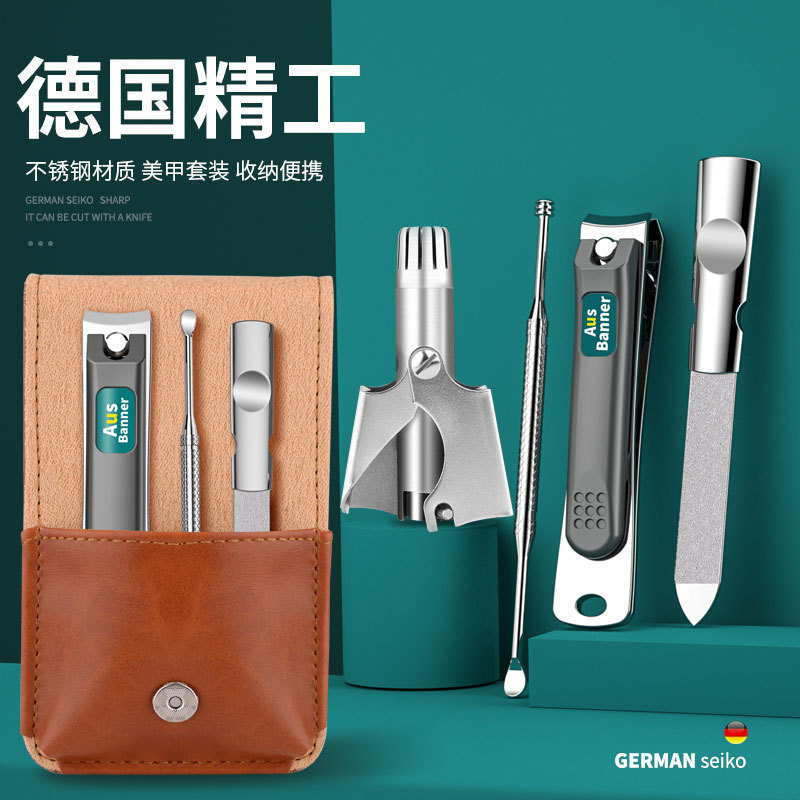 A1 (nose hair clipper + ear pick + nail file + gray nail scissors) (brushes are random in black and white
