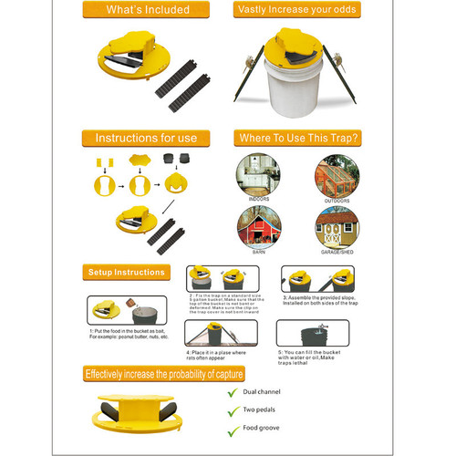 Cross-border new product Rat Tap indoor outdoor flip trap automatic reset trap