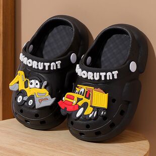 Cartoon Children's Cave Shoes Boys Soft Sole Super Soft Non-slip Summer Outwear 6 to 8 Years Old Cute Boys' Toe Slippers