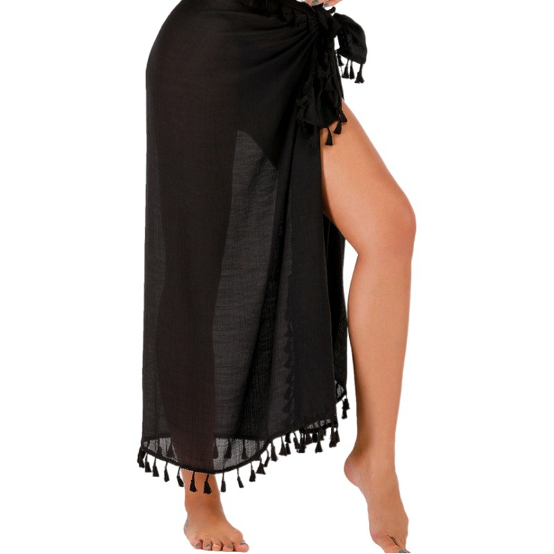 European and American women's clothing Amazon tassel beach towel sunscreen clothing shawl ins seaside holiday apron skirt