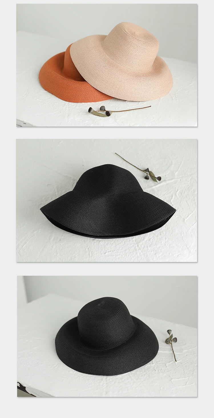 Women's Gender Vacation, Simple Style Style Flat Eaves Rim Women's Vacation Simple Style Solid Color Flat Eaves Sun Hat