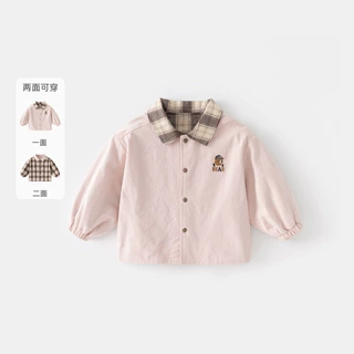 【童装加工定制】双面可穿女童外套宝宝春装小童上衣来样加工贴牌