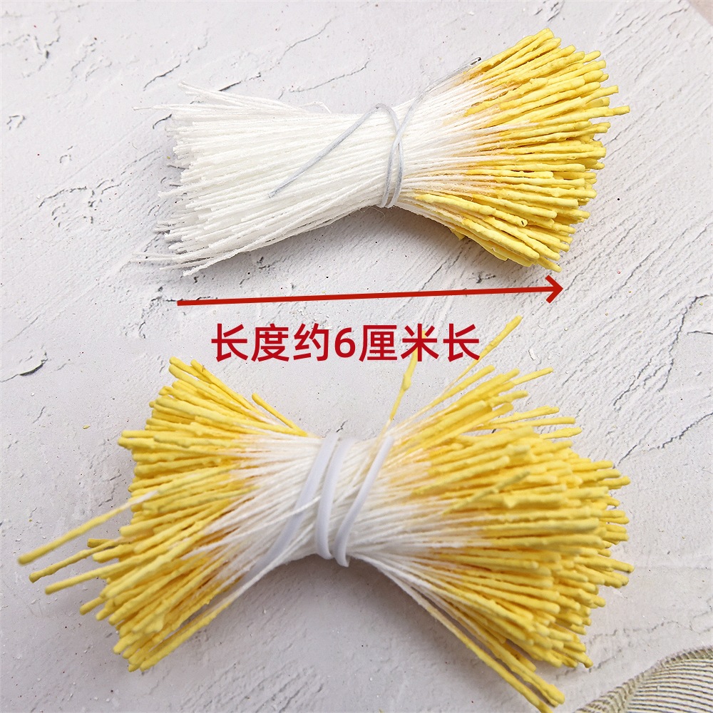 0.1cmの模擬フォンダン花芯、細長い花びら、石膏粉、手作りDIYヘアピン、花型素材、アクセサリー