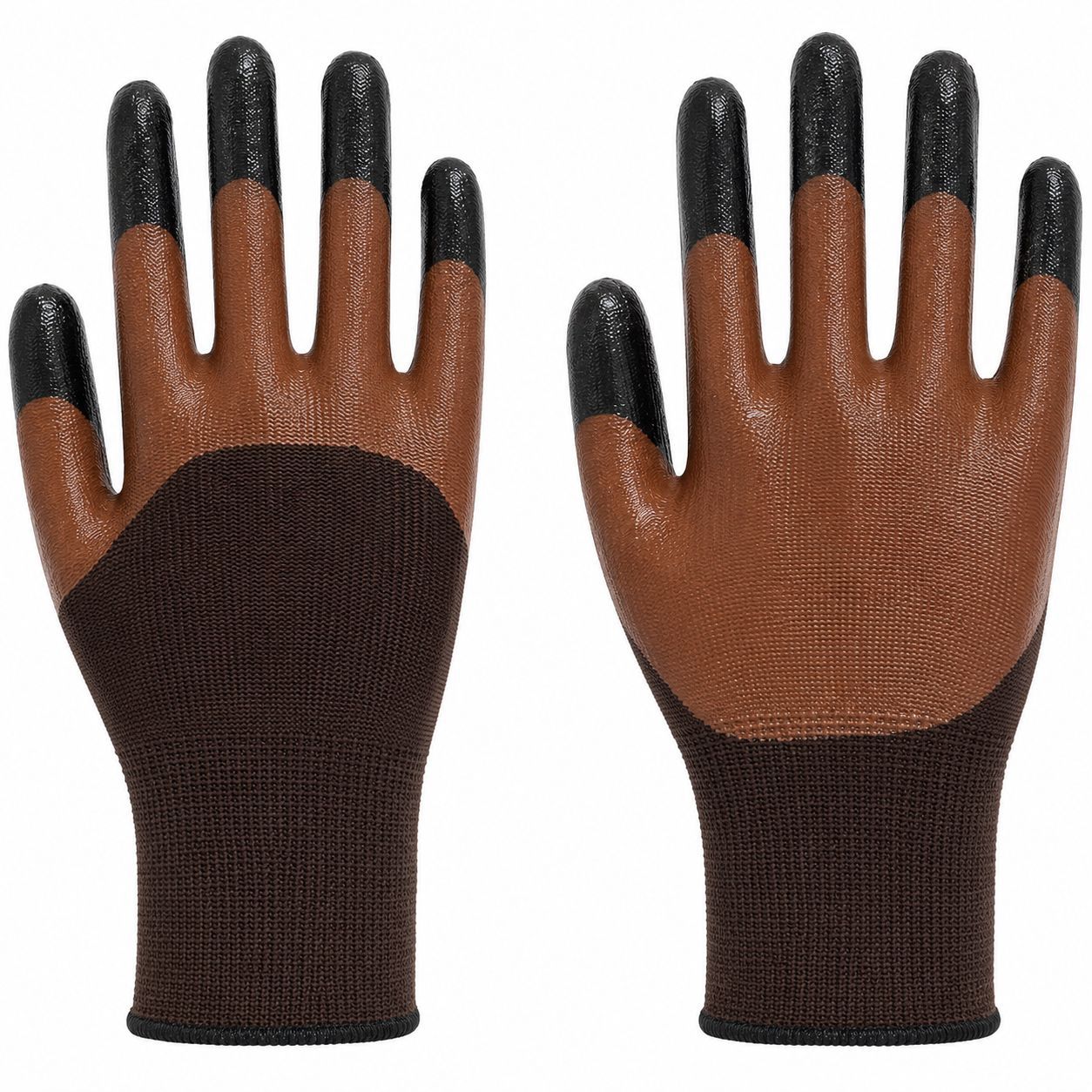 Guantes de nitrilo de nylon resistentes al aceite y resistentes al desgaste guantes de protección laboral respirantes pegamento engrosado guantes Dingqing al por mayor