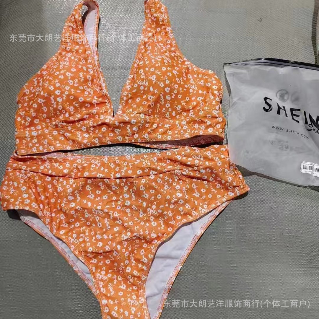 SHEIN comercio exterior transfronterizo trajes de baño divididos europeos y estadounidenses trajes de baño de gran tamaño de mujer miscelánea mezcla al por mayor productos finales