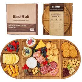 相思木托盘美式家庭聚会派对披萨木板可自由组合折叠木质奶酪芝士