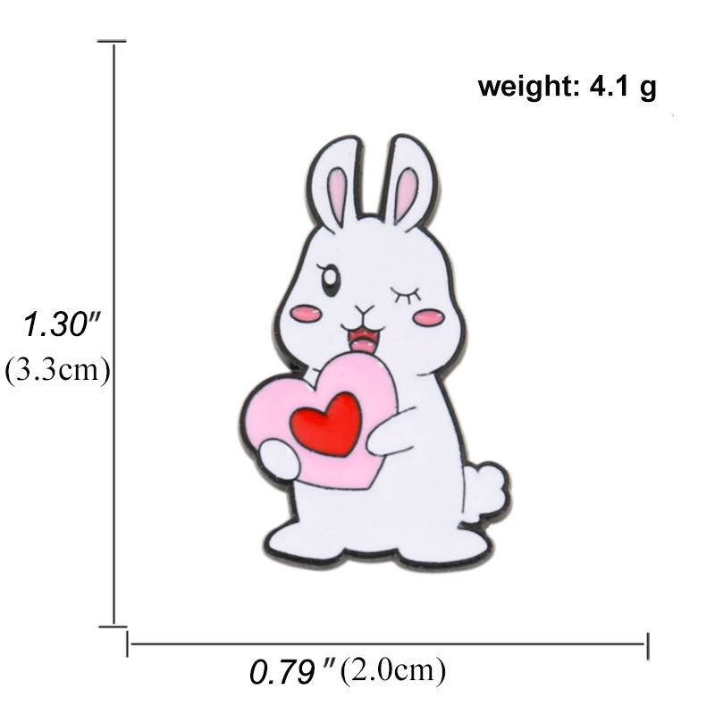 Cute Rabbit Alloy Plating Brooches display picture 1