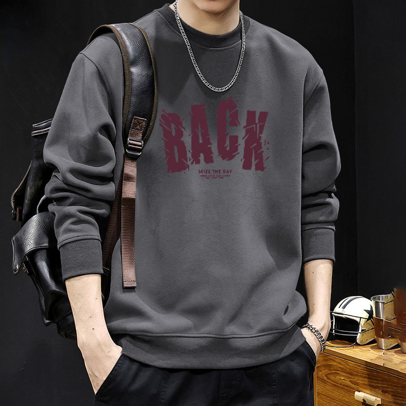 Marca de moda de hombre camisa de cuello redondo para hombres primavera y otoño nuevo tipo suelto simple pareja con chaqueta de terciopelo para hombres