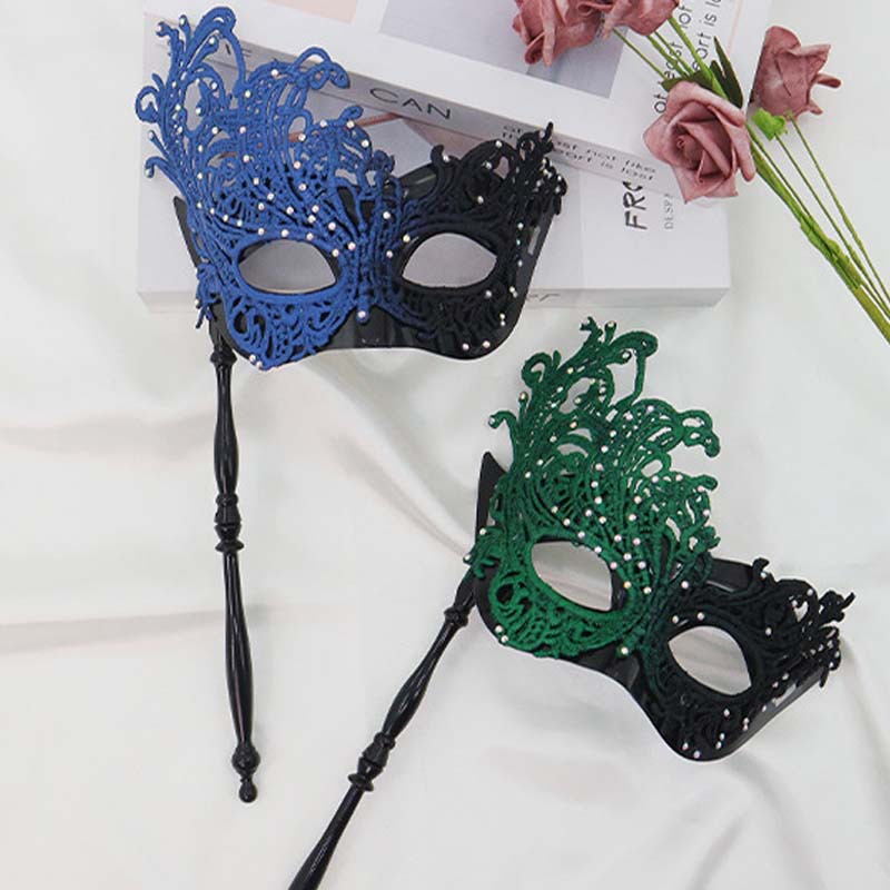 Amazon máscaras de encaje de mano máscaras de mitad de cara máscaras misteriosas de baile de maquillaje de fiesta