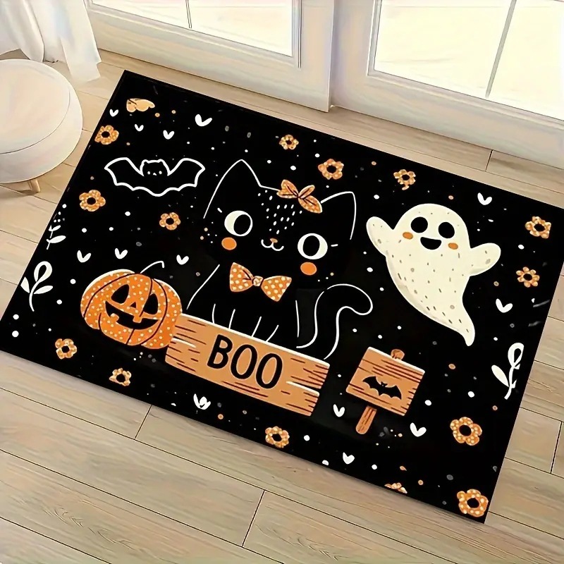 国境を越えた売れ筋 TEMU Amazon ハロウィンエントランスドアフロアマット、汚れ防止、防塵、耐摩耗性フロアマット、ドロップシッピング|undefined