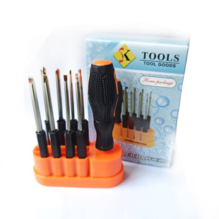 Eight-in-one screwdriver Phillips screwdriver household combination tool suit dual-purpose small screwdriver plum blossom flat