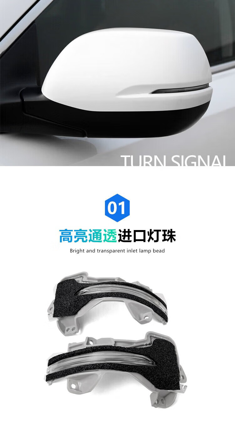 Suitable for Honda Jade Crv Crown Road Reversing Mirror Light Rearview Mirror Light Rearview Mirror Reflector Turn Signal Cover