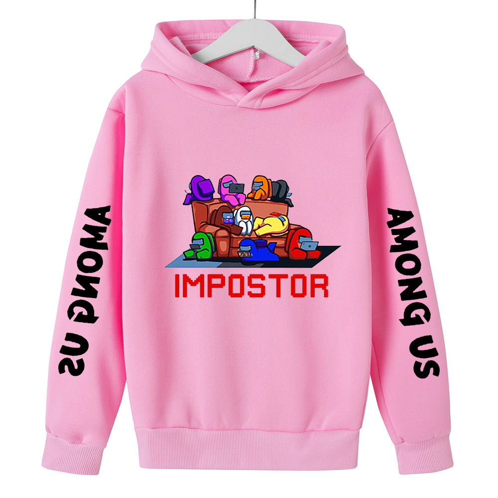 Children's hooded sweatshirts between us, cartoon hip-hop street casual versatile for boys and girls_voghion.com