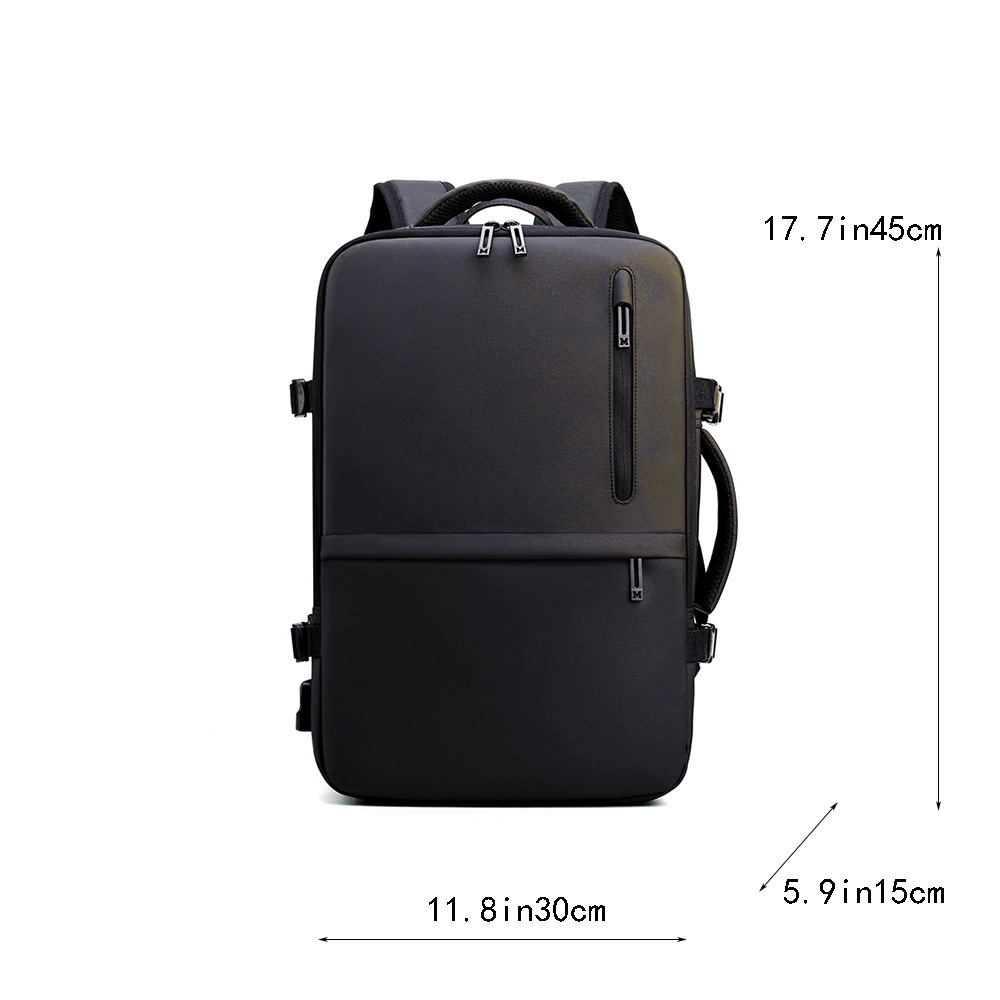 Mochila para hombres de negocios transfronterizos Expansión de la mochila de viaje portátil de carga multifuncional Mochila de viaje resistente a las salpicaduras