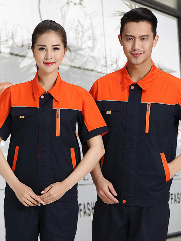 Trajes de trabajo de mangas cortas para hombres de verano ropa de trabajo ropa de taller de reparación de automóviles ropa de fábrica ropa de higiene ambiental herramientas de soldadura personalizadas