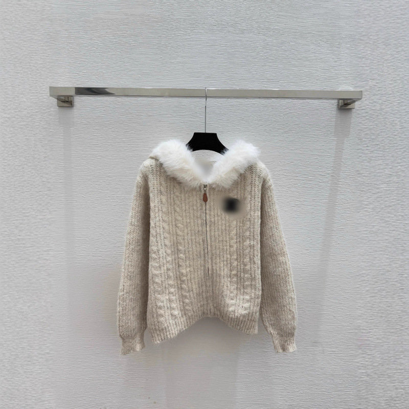 Premium Version Nanyou Correct High-End Version Ch Brand 25 Early Autumn New Hooded down Jacket Simple Knit Long-Sleeve Cardigan Premium Version Nanyou Correct High-End Version Ch Brand 25 Early Autumn New Hooded down Jacket Simple Knit Long-Sleeve Cardigan