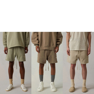 2022Ss Shorts White Flocking Printed Essentials Sweatshirt Trendy Brand Cross-Border Hot Sale