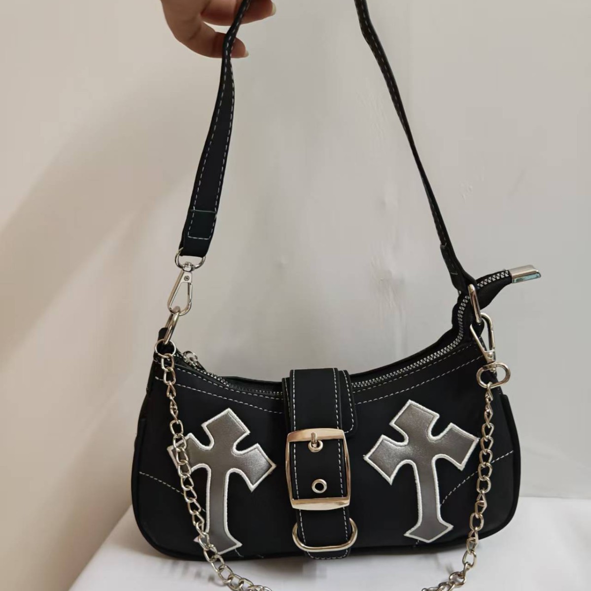 Diseño versátil de bolso de palo de hombro único bolso de mujer nuevo Y2K Sweet cool spicy Girl bolso de axila coreano nicho coreano image 3