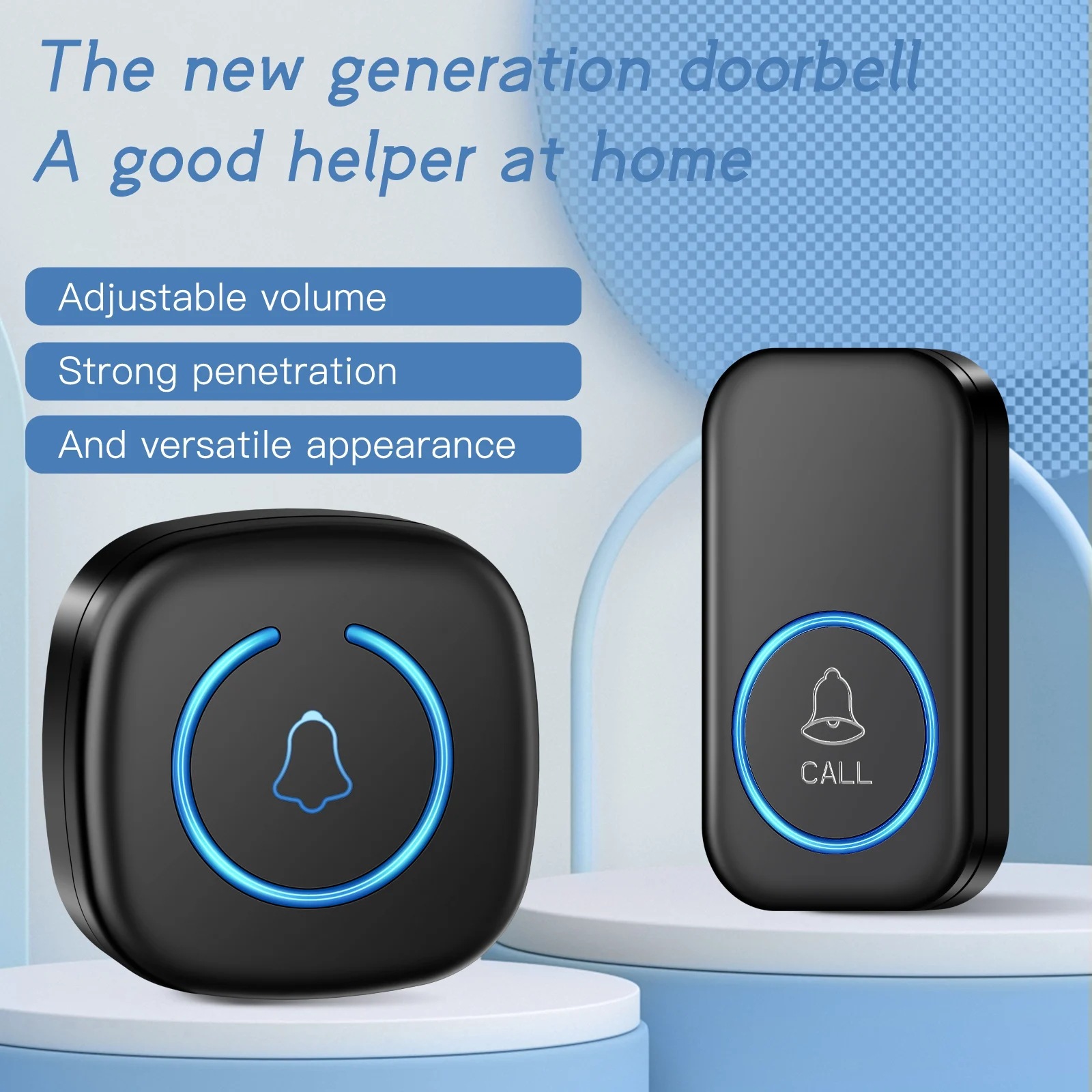 Doorbell Home Wireless Waterproof Doorbell Anti-theft Ding Dong Door Bell For The Elderly Pager Electronic Remote Control Large Volume