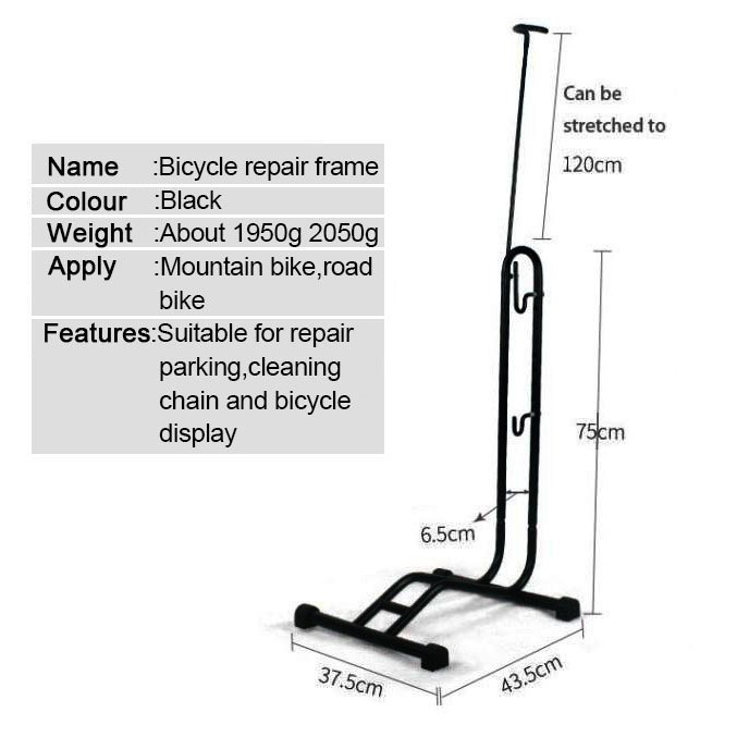 Estante de estacionamiento de bicicletas tipo L enchufable Estante de exhibición de bicicleta Estante de mantenimiento tres en uno