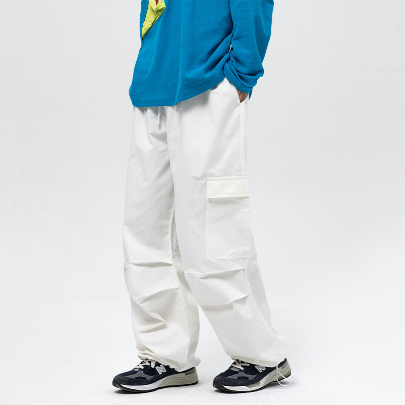 Men's spring solid Japanese retro trousers