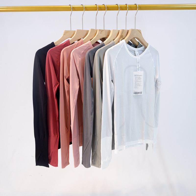 Spring and summer close-fitting T-shirt yoga clothing breathable slimming quick-drying sports long-sleeve casual slim-fit spandex high-elastic new style