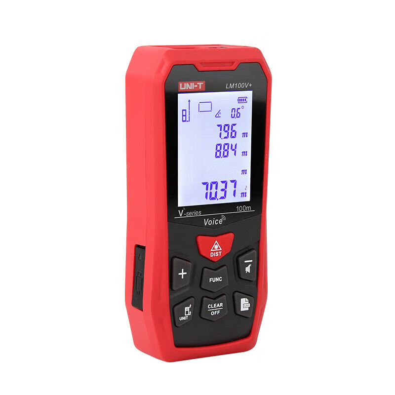 UID UNI-T LM100V + rango de mano infrarrojos electrónicos reglas láser de alta precisión de 100 metros