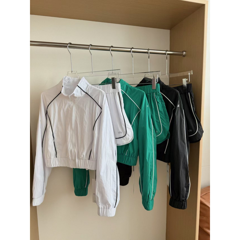 Cross-border exclusive summer new women's al0 ALO short casual versatile sun-protective jacket and shorts comfortable set Cross-border exclusive summer new women's al0 ALO short casual versatile sun-protective jacket and shorts comfortable set