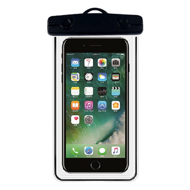 Teléfono móvil simple bolsa impermeable pantalla táctil al por mayor mensajero cuello colgante luminoso natación universal buceo cubierta protectora al aire libre